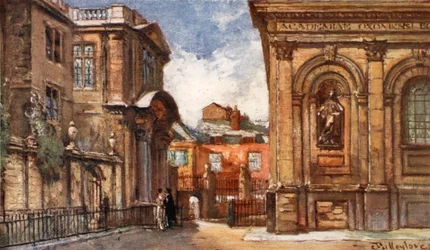 Il vecchio Museo Ashmolean e il Teatro Sheldonian, 1903